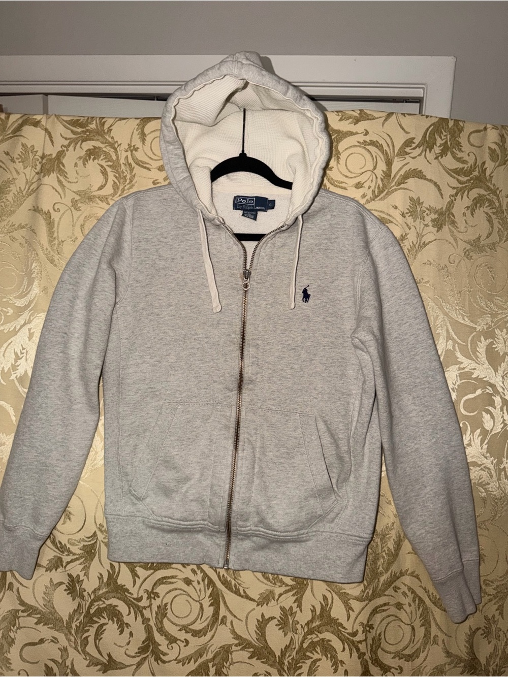 Polo by Ralph Lauren Cream Hoodie with Navy Label